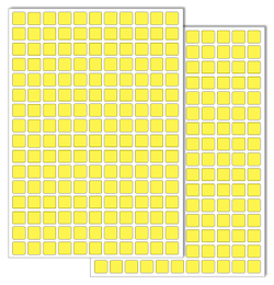 Квадратные виниловые наклейки для маркировки Policomprint М14, 10х10 мм. 352 шт.