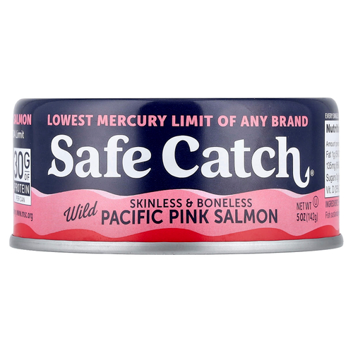 Safe Catch, дикий тихоокеанский розовый лосось, без кожи и костей, 142 г (5 унций)