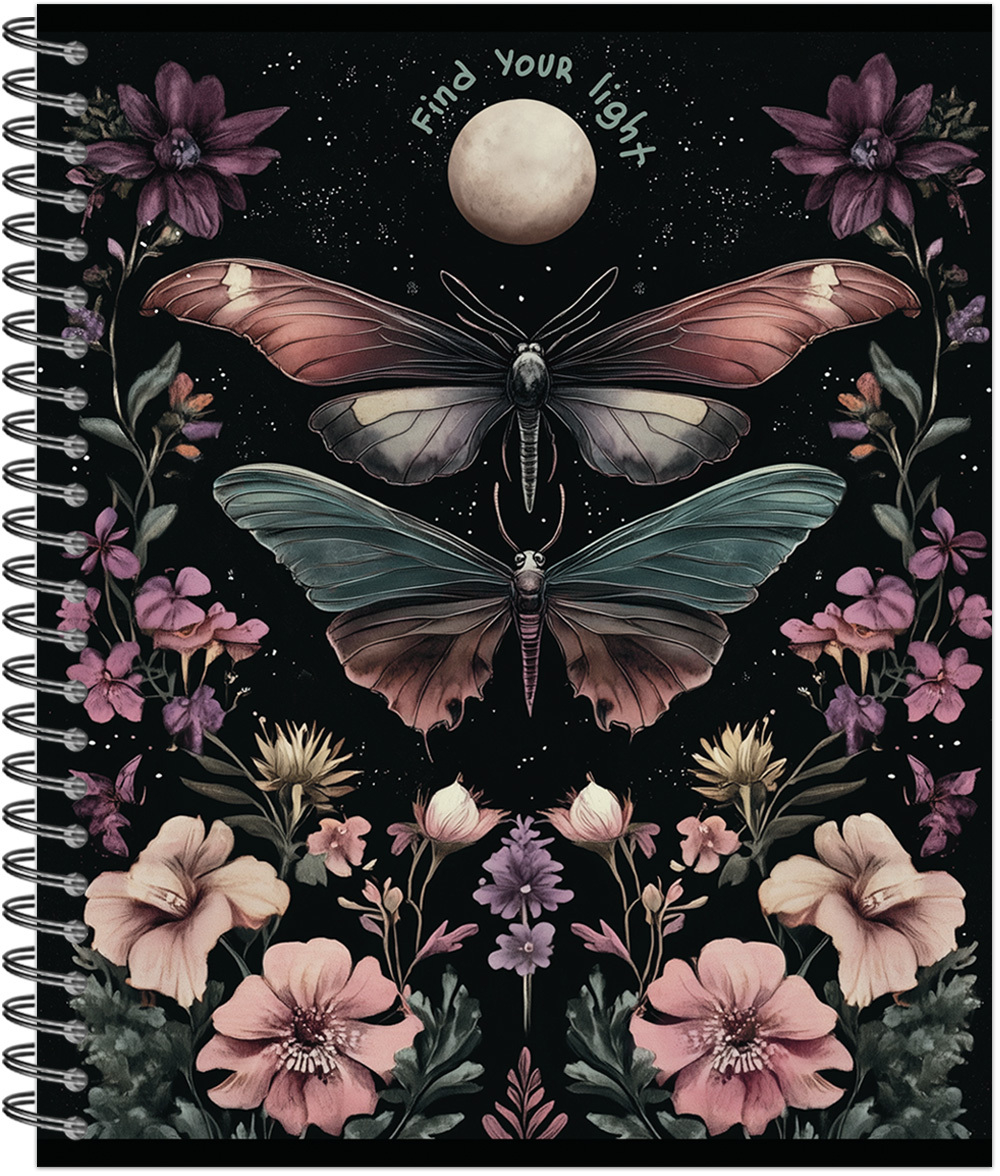 Тетрадь общая 48 л., ВОЛШЕБНЫЙ ЛЕС, обложка-мелов.картон+соффтач-лак, металлический гребень