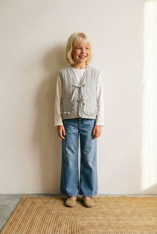 Жилет в серую полоску / YanaVarya