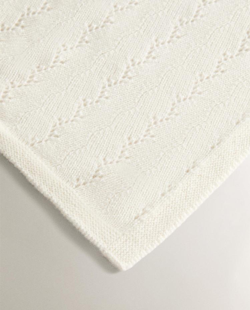 ZARA HOME ДЕТСКИЙ ПЛЕД ИЗ КАШЕМИРА, ЭКРЮ