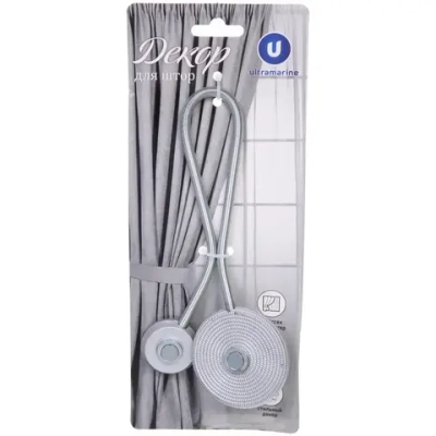 Подхват для штор на магните «Бесконечность серебро» 6см S1801