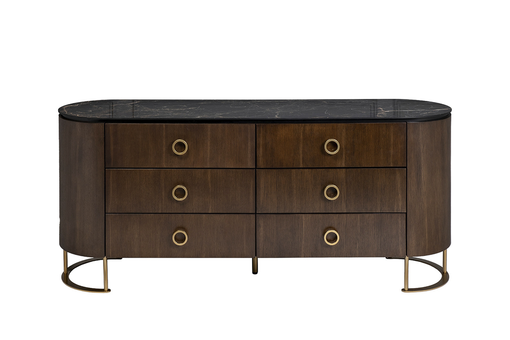 Комод коричневый 165x44,5x71см Garda Decor