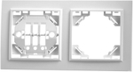 Рамка 2-местная горизонтальная STEKKER, PFR00-9002-01, серия Эрна, белый 39055