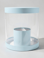 Плотная коробка-аквариум для торта с прозрачными стенками Цвет :Нежно голубой.