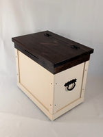 Сундук сиденье (сундук стул) СВЕТЛОГОРЫ пристенный. Бежевый, «палисандр»