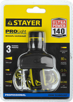 STAYER PROLight, 3 Вт, 3 AAA, налобный фонарь, Professional (56566)