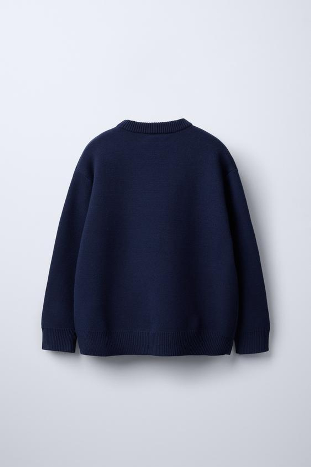 ZARA СВИТЕР ИЗ МЯГКОГО ТРИКОТАЖА, ВЫЦВЕТШИЙ СИНИЙ