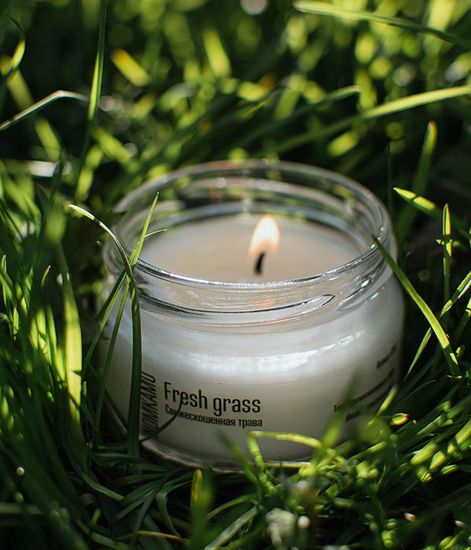 №87 Свежескошенная трава, ароматическая свеча Library, Nomkamo