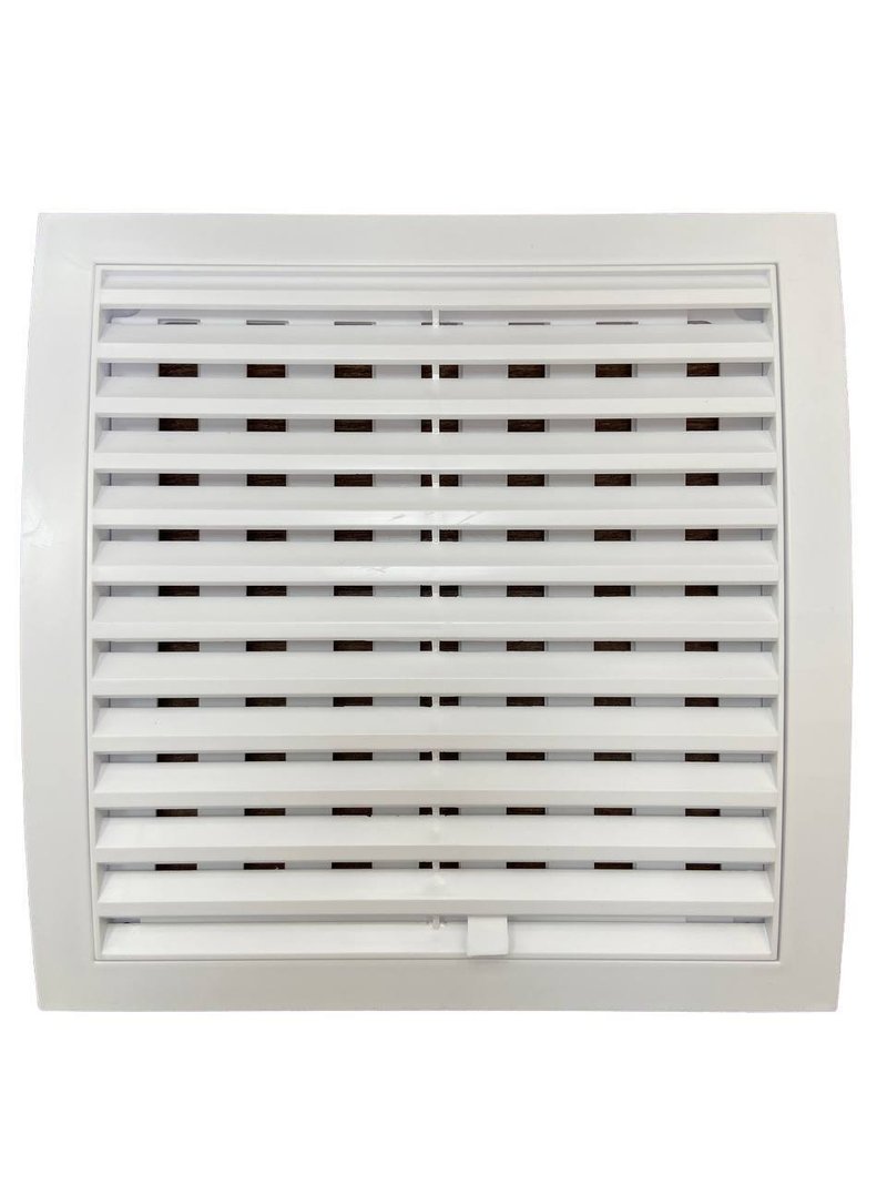 Вентиляционная решетка 220х220 разъемная со шторкой в рамке