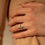 Кольцо Mar с зеленым опалом