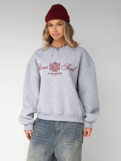 Свитшот оверсайз с принтом old money