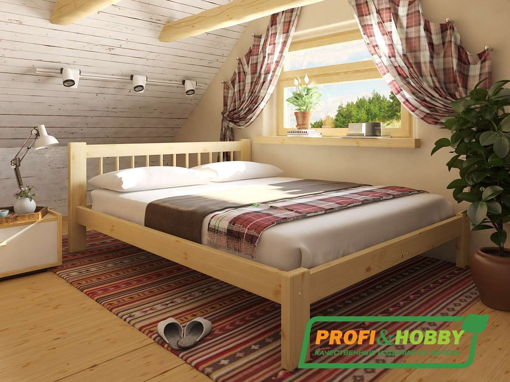 Кровать Дачная 1600 х 2000 сосна, без покраски (new)
