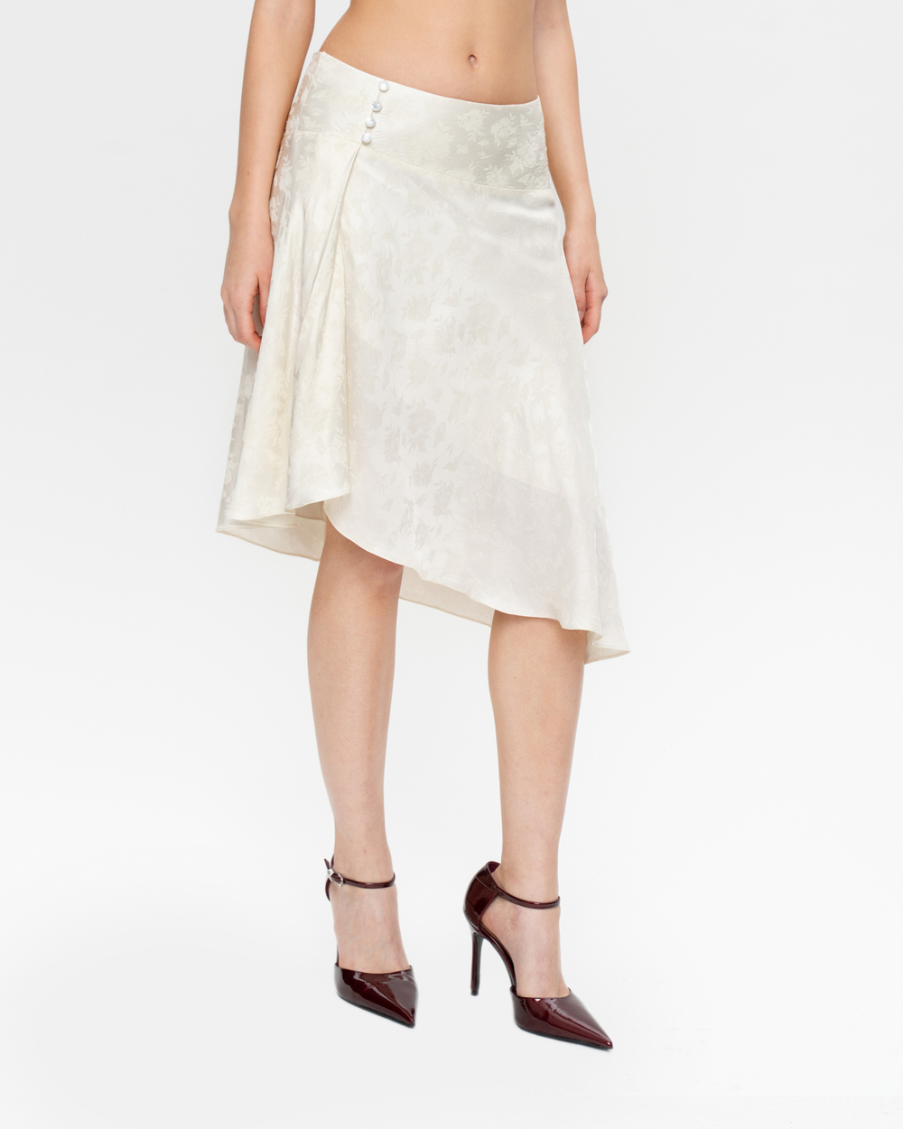 Асимметричная юбка миди из вискозы