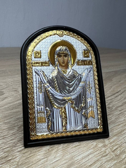 Покрова БМ, икона арочная, пластик коричневый 80х115