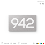 Номер на дверь 942, табличка на дверь для офиса, квартиры, кабинета, аудитории, склада, серая 120х70 мм, Айдентика Технолоджи