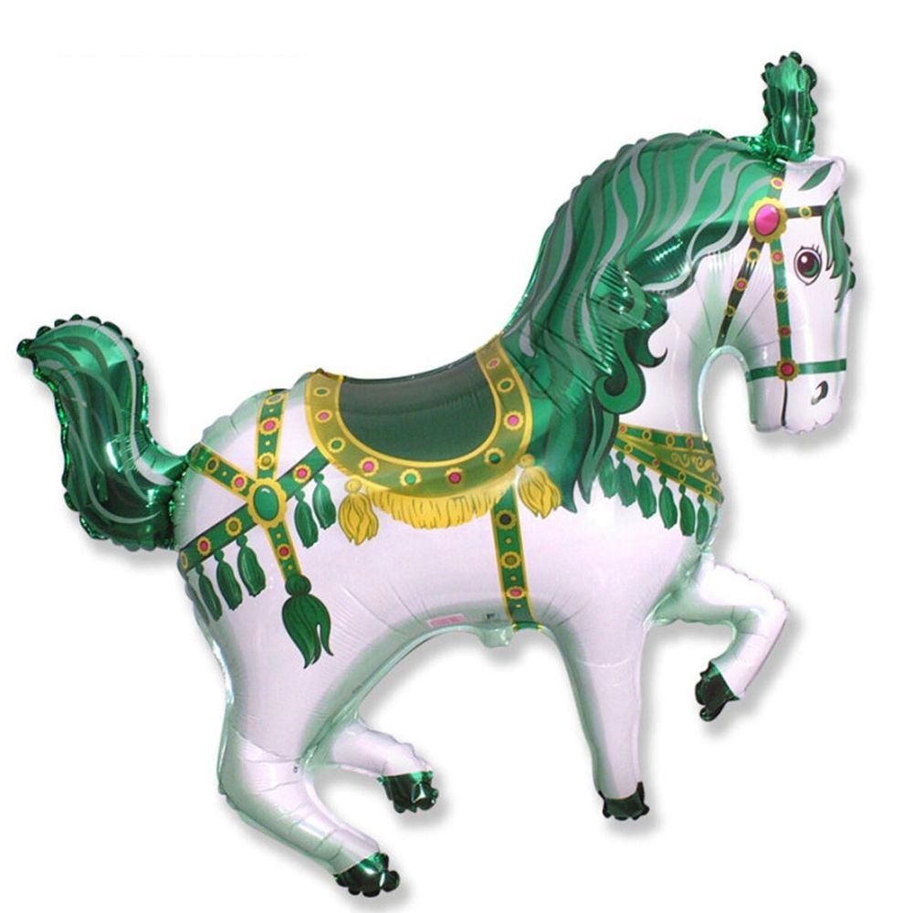 Цирковая лошадь. Зелёная.