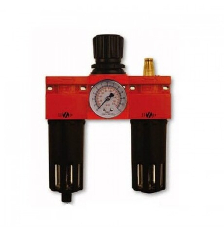 VEPA ГРУППА F455/1 фильтр+редуктор+лубрикатор 1/4" металлический корпус, с манометром