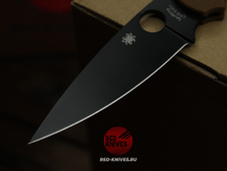 Нож Spyderco Native Chief - корич. рукоять, черный клинок RK-492