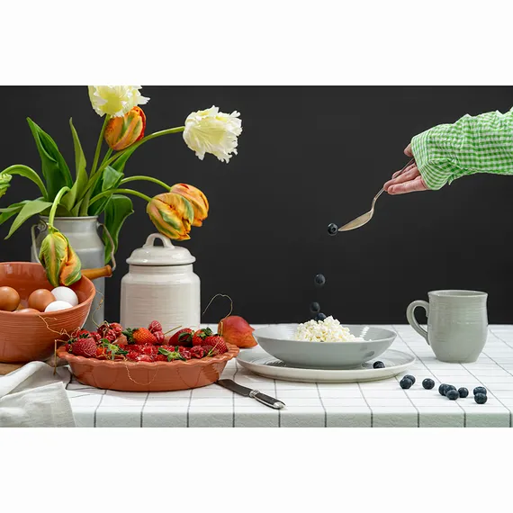 Набор обеденных тарелок in the village, D28 см, белые, 2 шт.