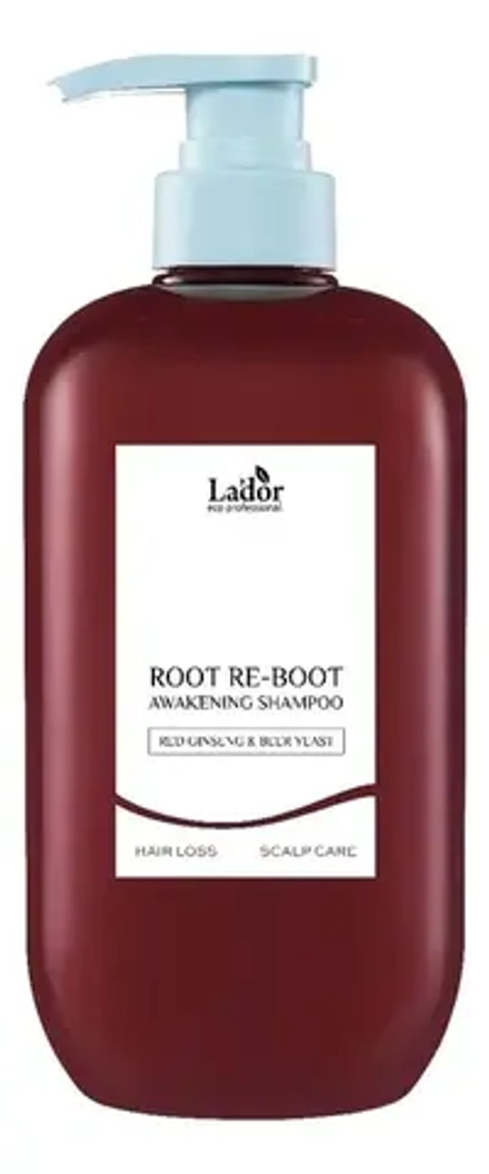 Шампунь для волос с женьшенем и пивными дрожжами Lador Dor root re-boot awakening shampoo