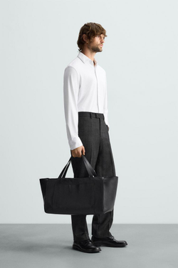 ZARА РУБАШКА ИЗ ЭЛАСТИЧНОЙ РЕЛЬЕФНОЙ ТКАНИ, БЕЛЫЙ