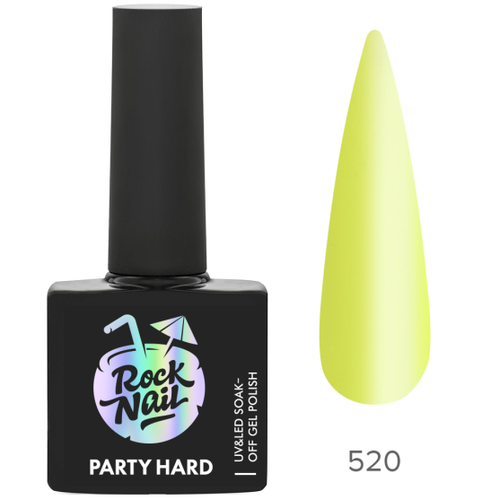 RockNail Гель-лак Party Hard 520 Drunk DJ, 10 мл