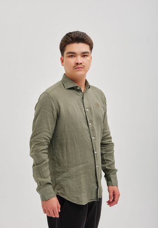 Рубашка мужская Лен KHAKI