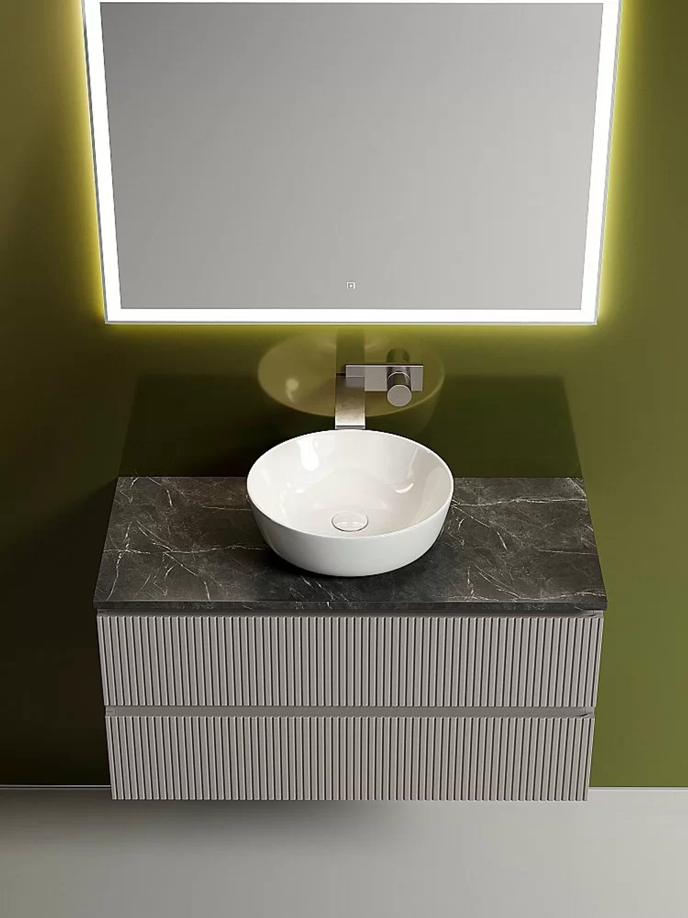 Тумба с раковиной Sancos SNOB T 100 со столешницей, Doha Soft