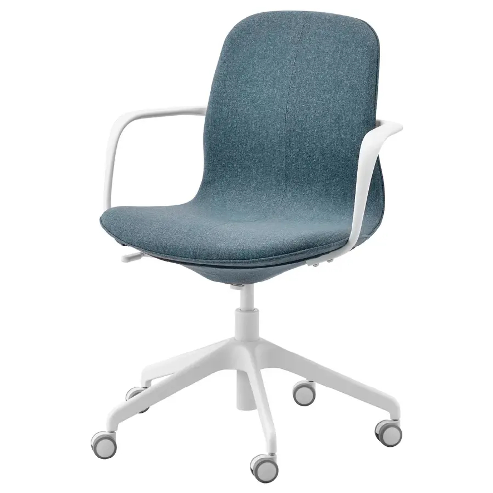 Офисный стул - IKEA LÅNGFJÄLL/LANGFJALL, 68x68x104см, синий, ЛОНГФЬЕЛЛЬ ИКЕА