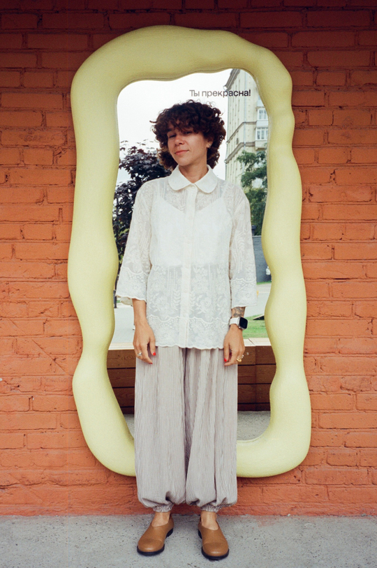 Рубашка из кружевного шитья