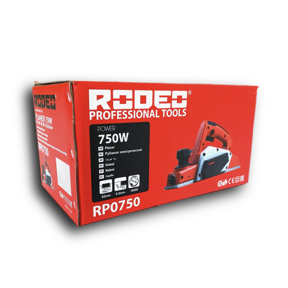 Рубанок электрический Rodeo RP0750, 750Вт, 16500 об/мин