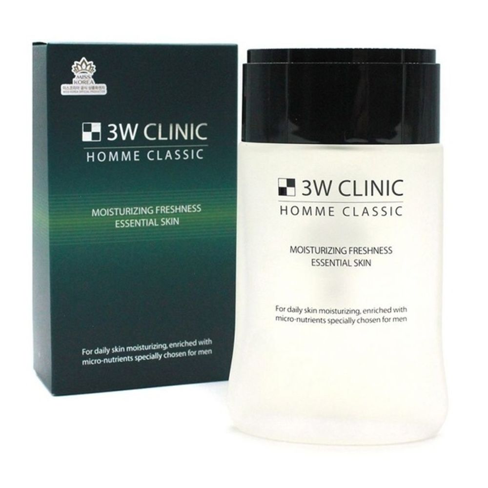 3W Clinic Homme Classic Moisturizing Freshness Essential Skin мужской увлажняющий освежающий тоник