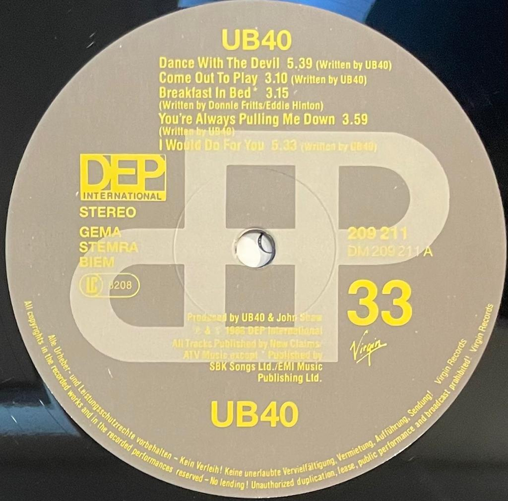 UB40 - UB40 (Германия 1988г.)