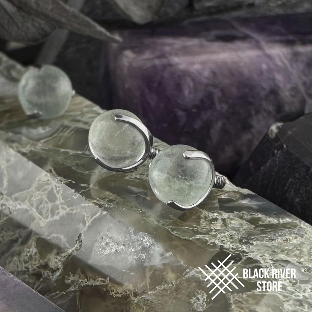 Ball 3-Prongs 4мм Green Fluorite