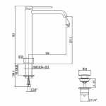 Смеситель для раковины Gattoni Circle Two 9148/91NO