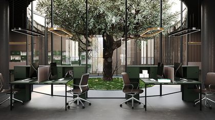 Не только бежевый и серый: главные цвета офисной мебели 2026 года