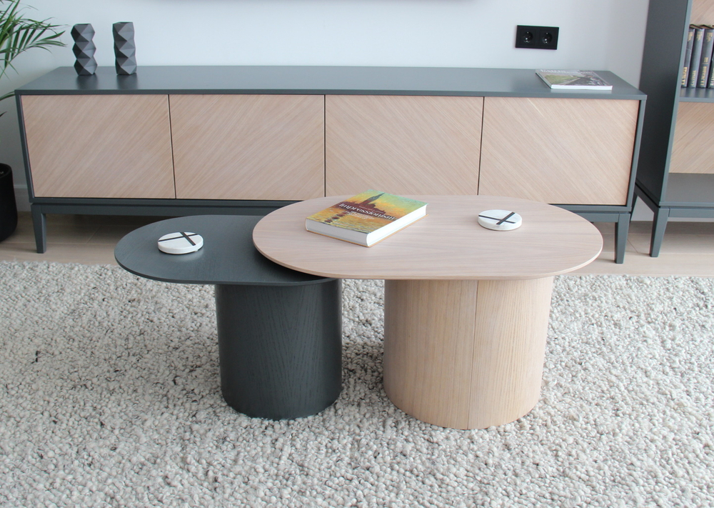 Столик Type овальный, основание D 29 см (темно-серый)