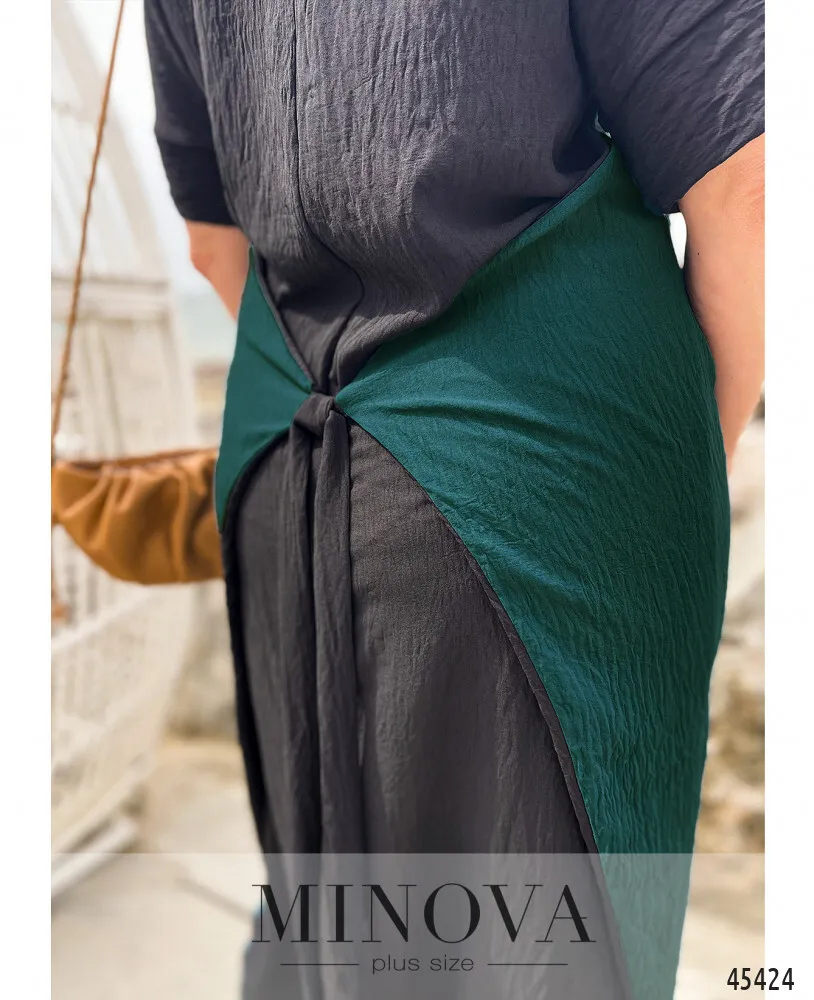 Платье 2280-бирюза-черный Minova