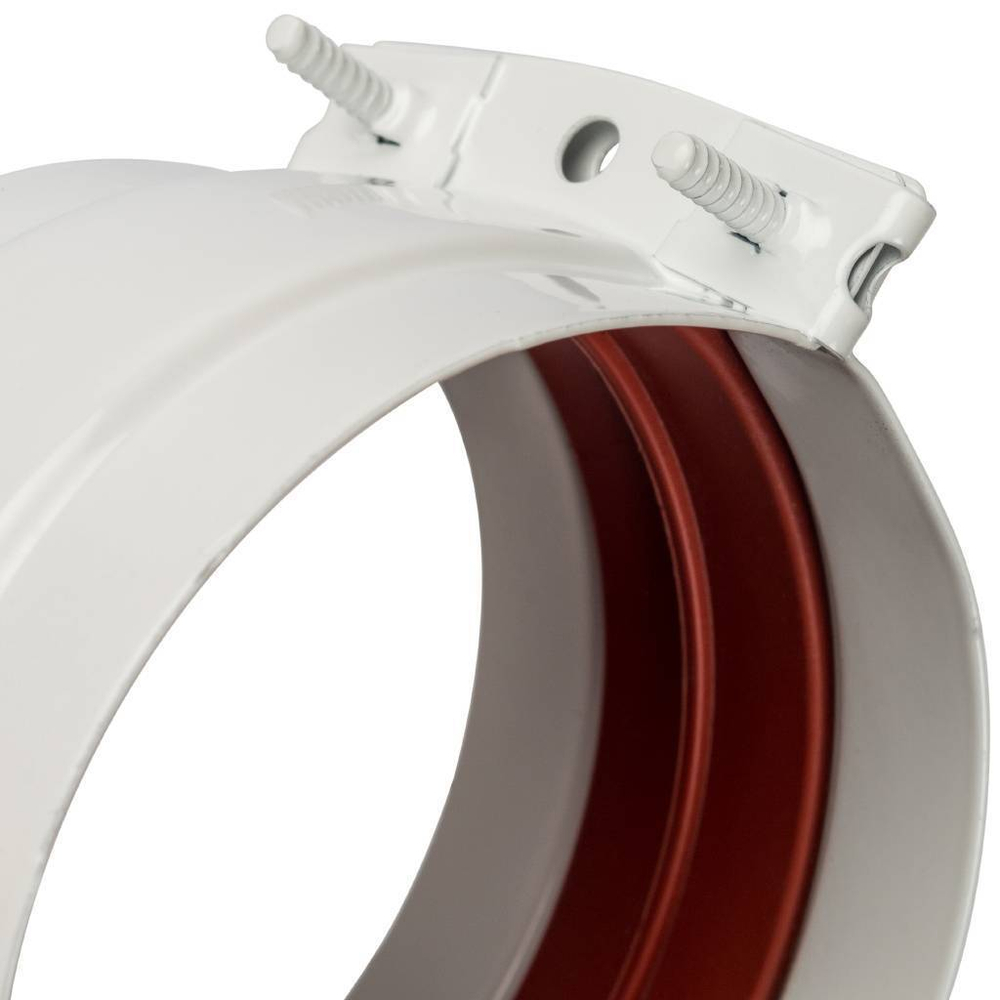 STOUT Элемент дымохода соединительный адаптер внешний с рукавом для труб Ø80  п/п (групповая упаковк