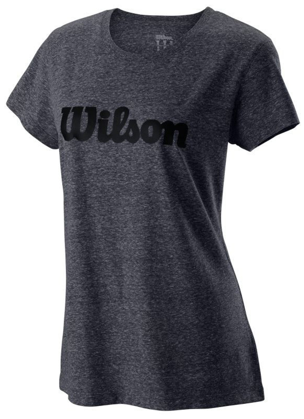 Женская футболка теннисная Wilson W Script Tech Tee II - ebony heather
