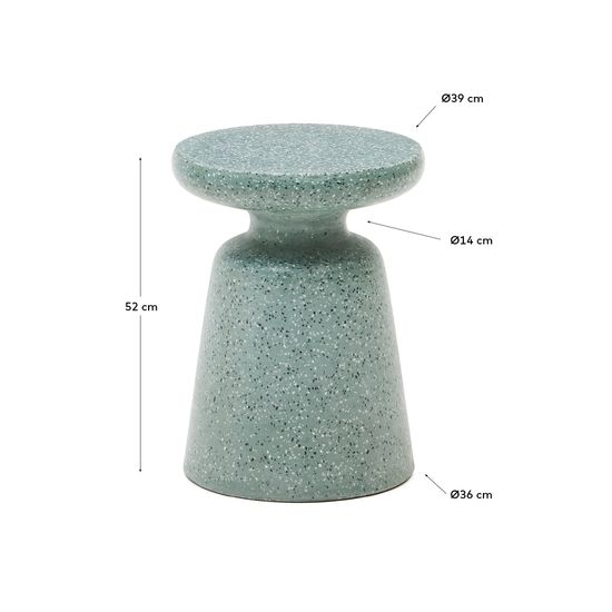 Приставной столик Mesquida из зеленого терраццо Ø 39 Испания