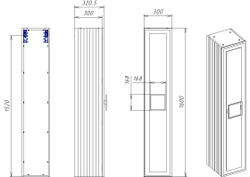 Пенал La Fenice Cubo Blu Grigio синий 30 FNC-05-CUB-BG-30