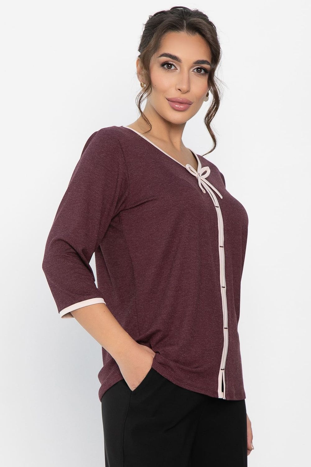 Блуза трикотажная Вишенка (ягодная) Б14258-18М LT Collection