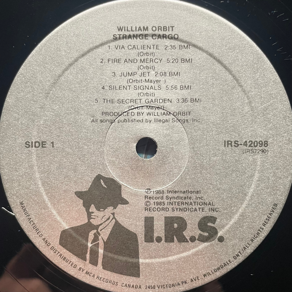 William Orbit ‎– Strange Cargo (Канада 1987г.)