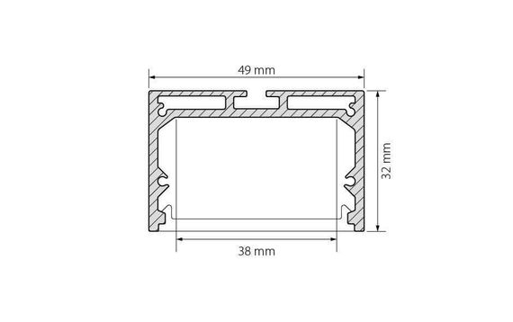 Профиль Arlight SL-LINE-4932-2000 ANOD 019308
