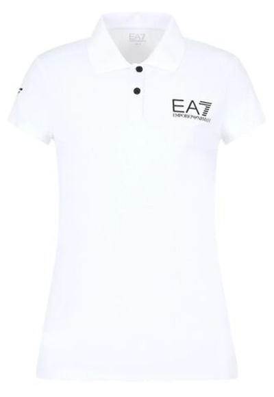 Женское поло EA7 Woman Jersey Polo Shirt - White