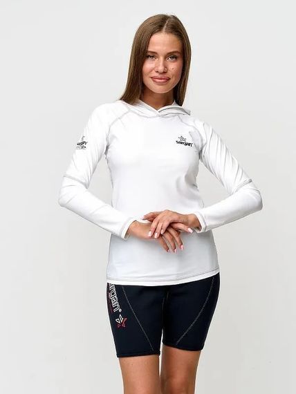 Футболка рашгард лонгслив Sargan Скелетон-Сап Худи UPF 50+ белый