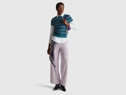 Benetton Женский свитер с короткими рукавами в стиле Stranger Things, зеленый