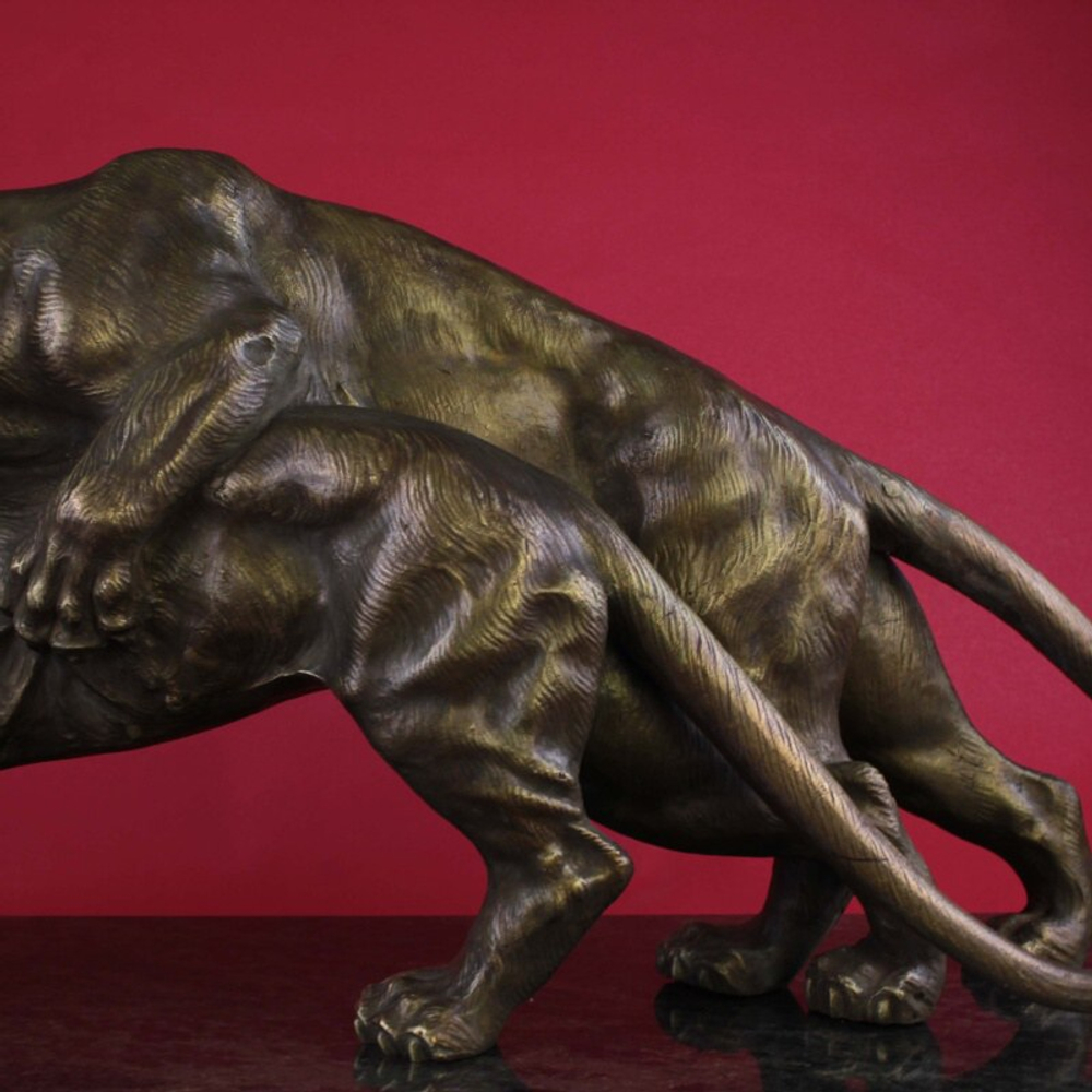 Скульптура в стиле АР-ДЕКО «Тигры»